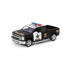 Іграшкова машинка моделька KiNSMART KT5381WP Chevrolet Silverado Police метал 12 см інерційна чорний (RZN-23104933)