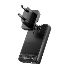 Зарядний блок живлення Type-C+USB ESSAGER 1C1A Ultra Thin Gan 65 W 20 V 3.25 A чорний (RZN-23105630)