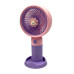 Вентилятор портативний Mini-Fan YM88154 діаметр 8.5 з підставкою рожевий з фіолетовим (RZN-23099478)