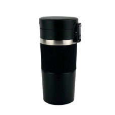 Термокухоль пластик 0.35 л Empire ЕМ-3522 Лорд з клапаном чорний (RZN-23102406)