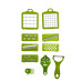 Овочерізка Vegetable Cutter 3355 24 см пластик сірий з зеленим (RZN-23105840)
