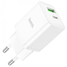 Зарядний блок живлення USB+Type-C HOCO N28 Founder 20 W 12 V 1.67 A білий (RZN-23105470)