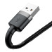 Кабель USB/Apple Lightning 0.5 м Baseus Cafule Cable 2.4 А чорний зі сріблястим (RZN-23103419) Кабель USB/Apple Lightning 0.5 м Baseus Cafule Cable 2.4 А чорний зі сріблястим (RZN-23103419)
