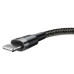 Кабель USB/Apple Lightning 0.5 м Baseus Cafule Cable 2.4 А чорний зі сріблястим (RZN-23103419) Кабель USB/Apple Lightning 0.5 м Baseus Cafule Cable 2.4 А чорний зі сріблястим (RZN-23103419)
