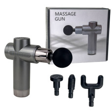 Масажер портативний Fascial Gun RF-723X перкусійний сірий (RZN-23102456)