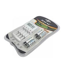 Зарядний пристрій 4хААА/АА Jiabao Digital Charger JB-212 2500mA з акумуляторами ААА білий (RZN-23093839)
