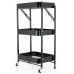 Етажерка на колесах складана SW-00002099 77 х 46 см метал чорний (RZN-23103050)