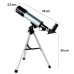 Телескоп дзеркально-лінзовий астрономічний Telescope F36050 HA-152 на штативі сріблястий (RZN-23101721)