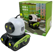 Нічник-проектор LED Droid WH-E03 Bluetooth колонка 20 х 20 см зелений (RZN-23101723)
