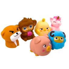 Набір іграшок для купання Тваринки 6 предметів різнобарвний (RZN-23095088)