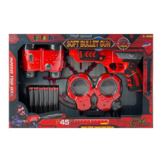 Набір іграшкової зброї FJ922 м'які кулі-присоски червоний з чорним (RZN-23102639)