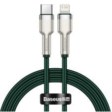 Кабель Type-C/Apple Lightning 1 м Baseus Cafule Series Metal 20 Вт зелений (RZN-23106806)