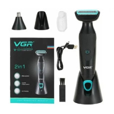 Тример для стрижки волосся та бороди VGR V-601 2в1 USB чорний (RZN-23102461)