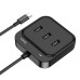 USB-хаб зовнішній 4 порти HOCO HB31 Easy Type-C 0.2 м чорний (RZN-23099850)