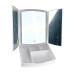 Дзеркало косметичне настільне з LED підсвіткою My Fold Away Makeup Mirror 223-58 з органайзером білий (RZN-23101279)