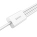 Кабель 3в1 USB/Apple Lightning+Type-C+microUSB 1.5 м Baseus Superior 3.5 A білий (RZN-23106930)