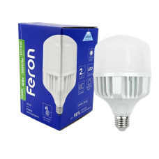 Лампа світлодіодна LED Feron LB-65 E27 40W 6400K 3500 Lm з перехідником Е40 холодний (RZN-23101845)