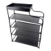 Полиця для взуття Shoe Rack 08-02 відкрита 60 х 18.5 х 78.5 см метал чорний (RZN-23103821)