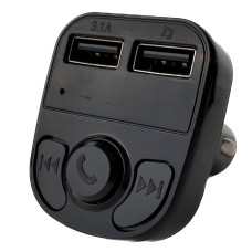 FM трансмітер модулятор CAR X8 Bluetooth 2хUSB MicroSD 3.1 А чорний (RZN-23093023)
