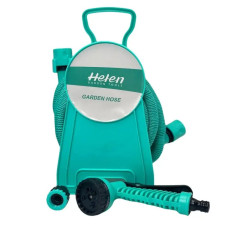 Шланг на котушці з насадкою для поливу Helen 10 м бірюзовий (RZN-23101704)