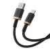 Кабель USB/Type-C 1 м Baseus Dura 60 Вт чорний з золотистим (RZN-23106448)