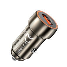 Автомобільний зарядний пристрій з кабелем USB/micro-USB HOCO Z46 18 W сірий (RZN-23102594)
