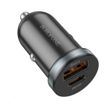 Автомобільний зарядний пристрій USB+Type-C BOROFONE BZ22 Scenery 30 W чорний (RZN-23106793)