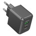 Зарядний блок живлення Type-C+USB HOCO CS14A Ocean 20 W 12 V 1.67 A чорний (RZN-23103426) Зарядний блок живлення Type-C+USB HOCO CS14A Ocean 20 W 12 V 1.67 A чорний (RZN-23103426)
