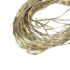 Світлодіодна гірлянда-нитка мідний дріт 200 LED Роса D-Top-20 USB з пультом крапля 20 м білий (RZN-23101031)