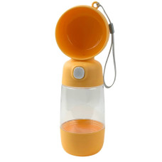 Пляшка подвійна для води та корму для котів і собак AND123 550 мл помаранчевий (RZN-23102507) Пляшка подвійна для води та корму для котів і собак AND123 550 мл помаранчевий (RZN-23102507)