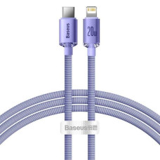 Кабель Type-C /Apple Lightning 1.2 м Baseus Crystal Shine 2.4 А фіолетовий (RZN-23101857)