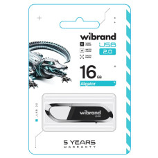 Флеш пам'ять USB 16 GВ Wibrand Aligator USB 2.0 чорний (RZN-23102870)