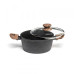 Каструля мармурове покриття Hölmer CR-1325-FAMWL Natural з кришкою 2.5 л чорний (RZN-23105719)