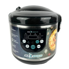 Мультиварка SEA BREEZE SB-044 900 Вт 5 л чорний зі сріблястим (RZN-23100599)