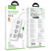 Мережевий фільтр-подовжувач 4 розетки HOCO AC22 Sunlight 3хUSB/Type 1.5 м білий (RZN-23105779) Мережевий фільтр-подовжувач 4 розетки HOCO AC22 Sunlight 3хUSB/Type 1.5 м білий (RZN-23105779)