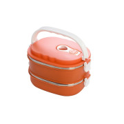 Ланч-бокс двосекційний металевий Empire EM1517 помаранчевий (RZN-23102420)