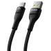 Кабель USB/Type-C 1 м Baseus Flash 2 Charging Cable 100 Вт чорний (RZN-23102600)