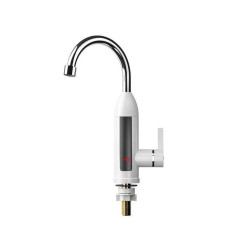 Водонагрівач проточний LED дисплей RX-012 нижнє підведення вертикальний 3000 Вт білий (RZN-23093846)