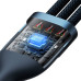 Кабель 3в1 USB/Apple Lightning+Type-C+microUSB 1.2 м Baseus Flash Series синій (RZN-23101585)
