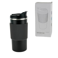 Термокухоль пластик 0.5 л Empire ЕМ-3523 Лорд з клапаном чорний (RZN-23102407)