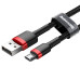Кабель USB/micro-USB 1 м Baseus Cafule 2.4 А чорний з червоним (RZN-23101592)