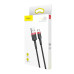 Кабель USB/micro-USB 1 м Baseus Cafule 2.4 А чорний з червоним (RZN-23101592)
