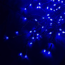 Світлодіодна гірлянда-бахрома чорний дріт 240 LED Euro Led конус 5 м 8 режимів синій (RZN-23092224)