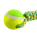 Жувальна іграшка для собак М'ячі з канатом 643 21 см зелений з жовтим (RZN-23102243)