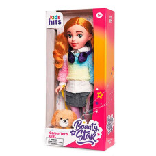 Лялька з собачкою Beauty Star KH33/002 з аксесуарами шарнірна 46 см (RZN-23100683)