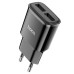 Зарядний блок живлення 2хUSB HOCO C88A Star 5 V 2.4 A чорний (RZN-23098768)