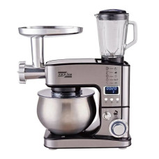 Кухонний комбайн Zepline ZP-135 7в1 4200 Вт 6 л з дисплеєм сріблястий (RZN-23102588)