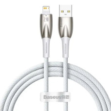Кабель USB/Apple Lightning 1 м Baseus Glimmer 2.4 А білий (RZN-23105066)