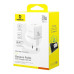 Зарядний блок живлення Type-C+USB Baseus Palm 20 W 12 V 3 А білий (RZN-23104631) Зарядний блок живлення Type-C+USB Baseus Palm 20 W 12 V 3 А білий (RZN-23104631)