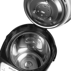 Термос електричний термопот Grunhelm GTP450SB нержавіюча сталь 4.5 л чорний зі сріблястим (RZN-23102709)